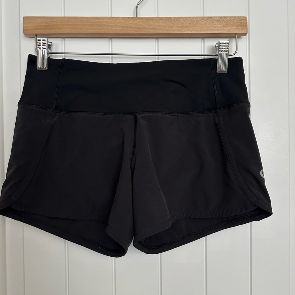 Women’s Lululemon Speed Up Shorts, black